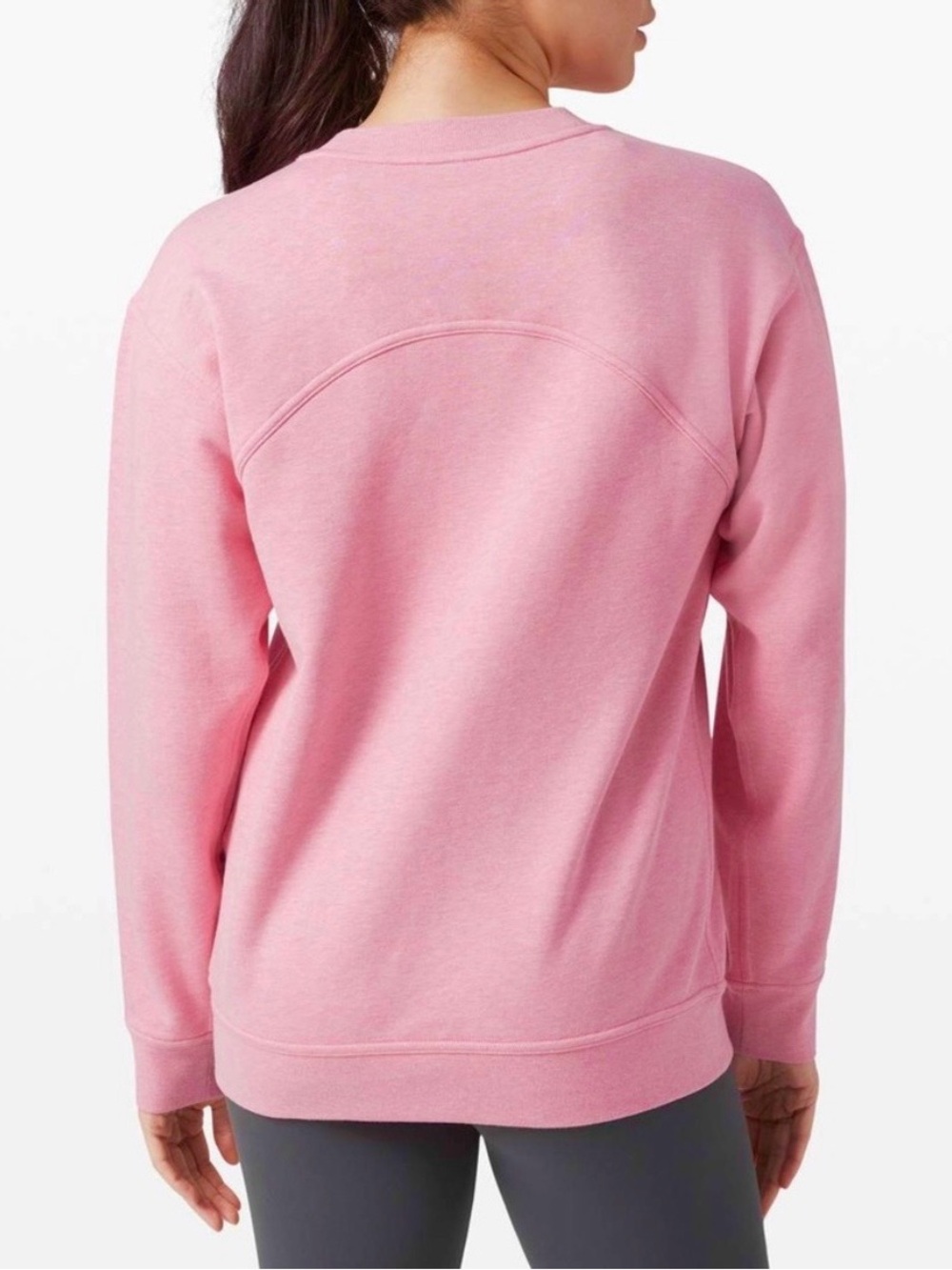 Lululemon All Yours Crew Sz 4 Terry Heathered Azalea Pink - Picture 2 of 8